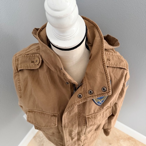 Express Tan Jacket with Black Patch - Picture 7 of 15